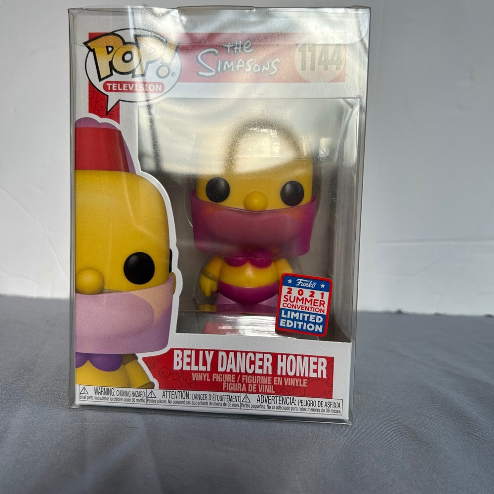 Funko Pop The Simpsons Belly Dancer Homer 1144 2021 Summer Convention Limited Ed